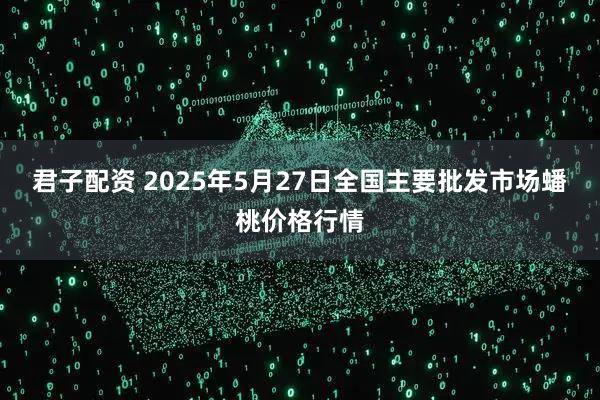 君子配资 2025年5月27日全国主要批发市场蟠桃价格行情