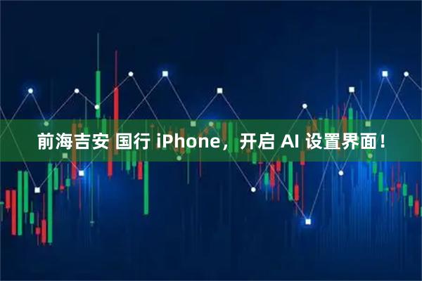 前海吉安 国行 iPhone，开启 AI 设置界面！